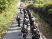 Satdik-1 Kodiklatal Tanjung Uban Laksanakan Long March Sejauh 16 Km