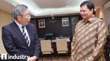 Menteri Perindustrian Airlangga Hartarto bertemu CEO Asahi Glass Co. Ltd (AGC) Jepang, Takuya Shimamura