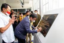 Menteri Koordinator Bidang Perekonomian Airlangga Hartarto saat acara Grand Opening Priscilla Medical Center (PMC) di Cilacap, Jumat (1/07).