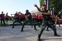 Prajurit Brigif 2 Marinir Sidoarjo Tingkatkan Kemampuan Pencak Silat