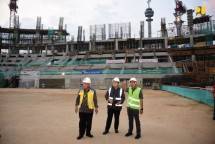 Menteri PUPR Basuki Tinjau Stadion Indoor Multifungsi di GBK Senayan Jakarta