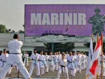 Prajurit Menbanpur 1 Mar Laksanakan Latihan Persiapan Kenaikan Sabuk Karate
