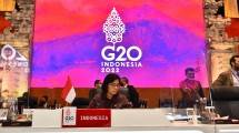 Menteri Keuangan RI, Sri Mulyani membuka Pertemuan FMCBG ketiga.