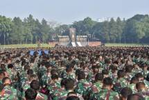 Apel khusus Prajurit Korps Marinir Wilayah Cilandak