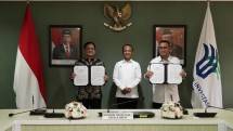 Menteri Investasi/Kepala BKPM Bahlil Lahadalia saat menyaksikan penandatanganan MoU Kementerian Investasi dengan PNM