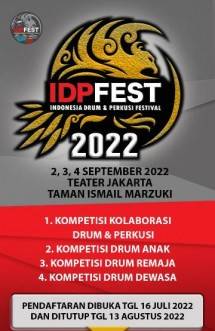 Pendaftaran Indonesia Drum dan Perkusi Festival (IDPFEST ) 2022 Dibuka 