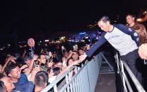 Presiden Jokowi saat menghadiri festival musik We The Fest 2017, di JI Expo Kemayoran, Jumat (11/08/ 2017) (Foto Setkab)