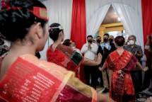 Menparekraf Sandiaga dalam Sosialisasi Sadar Wisata di Aula Serbaguna HKBP Ambarita, Selasa (19/7/2022).