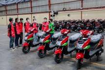 Unit motor listrik Volta yang digunakan oleh kurir SiGesit SiCepat Ekspres