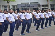 Prajurit dan PNS Mako Marinir Jaga Kebugaran dengan Senam SKJ 88