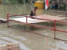 Cuaca Ekstrim Bukan Penghalang Bagi Satgas TMMD Mimika Papua