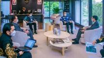 Menperin Agus Gumiwang Kartasasmita saat melakukan pertemuan dengan President & Chief Executive Officer Sharp Corporation Mr. Wu Po-Hsuan
