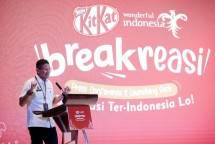 Menparekraf Sandiaga Uno mengumumkan lima pemenang kompetisi 'KitKat Brekreasi Design Challenge 2022' AYANA Midplaza, Jakarta, Senin (15/8/2022).