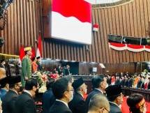 Dengan Berbaju Paksian Asal Bangka Belitung Presiden Jokowi Sampaikan Pidato Kenegaraan