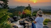 Pemandangan langit sore dari Umbul Sidomukti