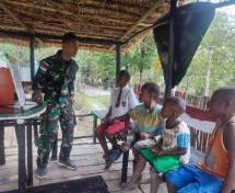 Satgas Yonif Raider 142 KJ Peduli Dunia Pendidikan Anak