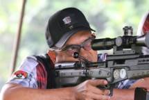 Wadan Kormar Brigjen TNI (Mar) Endi Supardi Tampil di Lomba Menembak Kopassus