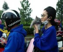 Cleo Ajak Si Mpus Berkendara Keliling Kota