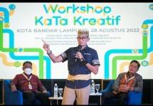 Menparekraf Sandiaga Uno saat menghadiri Workshop KaTa Kreatif Indonesia di Bukit Randu Hotel, Bandar Lampung
