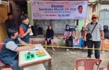 Warga Petamburan Jakarta Terbantukan Program Bazaar Sembako Murah OK OCE 