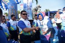 Dankormar Didampingi Ketua Gabungan Jalasenastri Korps Marinir Ikuti Perlombaan Fun Run 2022