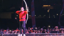 Presiden Jokowi Lepaskan Anak Panah, Hitung Mundur Asian Games 2018 Dimulai (Foto Setkab)