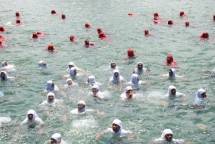 Prajurit Pasmar 3 Sorong Pecahkan Rekor MURI Water Trappen