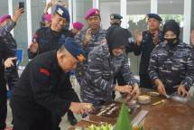 Sambut HUT TNI ke 77 Korps Brimob Menjaga Sinergritas TNI/POLRI.