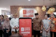 Menparekraf Sandiaga Salahuddin Uno saat menghadiri acara peresmian Kampus UMKM Shopee Ekspor Bali, Bali, Rabu (5/10/2022).