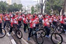 Yonmarhanlan 1 Belawan Ramaikan Gowes Penutupan Pameran Alutsista TNI 2022