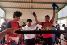 Atlet Tinju Yonif 1 Maarinir Surabaya Berhasil Menang KO 