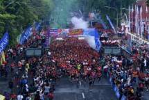 Prajurit Brigif 2 Marinir Surabaya Ramaikan Jatim Run For Heros