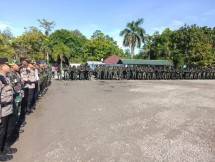 Dandim 1710 Mimika Dampingi Kasrem 174 ATW Laksanakan Apel Gelar Pasukan