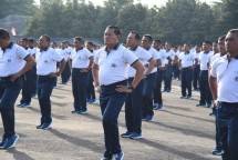 KASAL Laksamana TNI Yudo Margono Olahraga Bersama Prajurit dan PNS Korps Marinir Jakarta