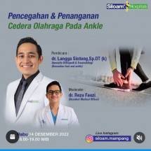 Dokter Spesialis Orthopedi dari Siloam Hospitals Mampang, dr. Langga Sintong Sp.OT(k)