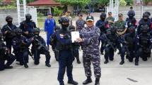Wadan Kormar Brigadir Jenderal TNI (Mar) Endi Supardi Saksikan Latihan Denjaka TNI AL