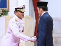 Presiden Jokowi Lantik Muhammad Ali sebagai KSAL di Istana Negara