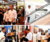 Presiden Jokowi Kunjungi Pusat Perbelanjaan Kokaas Jakarta