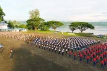 Danlantamal IX Olahraga Bersama Wujudkan Sinergitas TNI-Polri dan Pemda di Seluruh Wilayah Ambon