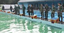Asops Dankormar Sidak Pelaksanaan UNPD Renang Militer Prajurit Militer