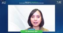 Dokter Spesialis Mata Neuro-Oftalmologi JEC dan Ketua Layanan JEC Thyroid Eye Center, Dr. Alia Arianti, SpM pada sesi media peluncuran JEC Thyroid Eye Center.
