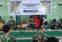 Anggota Kodim 1710/Mimika Menggelar Peringatan Isra Mi'raj Nabi Muhammad SAW 1444 H