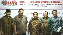 Ketum PWI Margiono Bersama Pengurus PWI dan SMSi Pusat, dalam Launching HPN (Dok. SMSI)