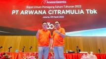 CFO PT Arwana Citramulia Tbk Rudy Sujanto bersama COO PT Arwana Citramulia Tbk Edy Suyanto seusai agenda RUPST (Foto: Ridwan/Industry.co.id)