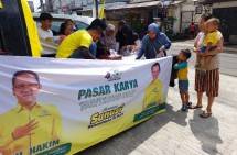 Fungsionaris Partai Golkar Kota Tangerang, Nurul Hakim dan Sanusi gelar Pasar Karya.