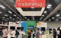 Booth Pemerintah Provinsi DKI Jakarta di SXSW 2023 Amerika Serikat.
