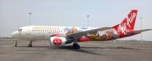 Pesawat AirAsia Tampilkan Logo Wonderful Indonesia (Foto: Chodijah Febriyani/Industry.co.id)