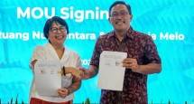 (dari kiri) Dinny Jusuf, Direktur TORAJAMELO dan Kristiyanto Widiyawan, Direktur PT BISA Ruang Nuswantara (BIRU) menandatangani kerja sama untuk mengembangkan AHANA.