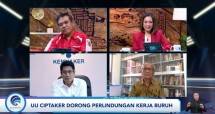 Dialog FMB9 yang mengangkat tema &lsquo;UU Ciptaker Dorong Perlindungan Kerja Buruh&rsquo;, Selasa (02/5) yang diselenggarakan dalam rangka memperingati Hari Buruh 1 Mei.