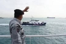 KN Pulau Nipah-321 Tinggalkan Changi Naval Base Singapura (Foto Bakamla RI) 